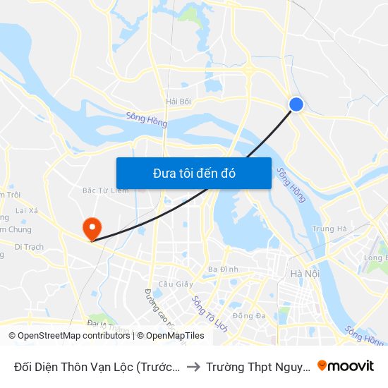 Đối Diện Thôn Vạn Lộc (Trước Ngã 3 Đường Tránh Ql5) to Trường Thpt Nguyễn Thị Minh Khai map