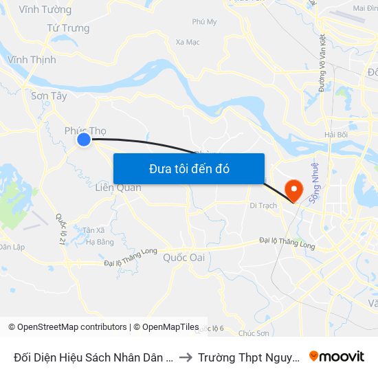 Đối Diện Hiệu Sách Nhân Dân Phúc Thọ - Quốc Lộ 32 to Trường Thpt Nguyễn Thị Minh Khai map