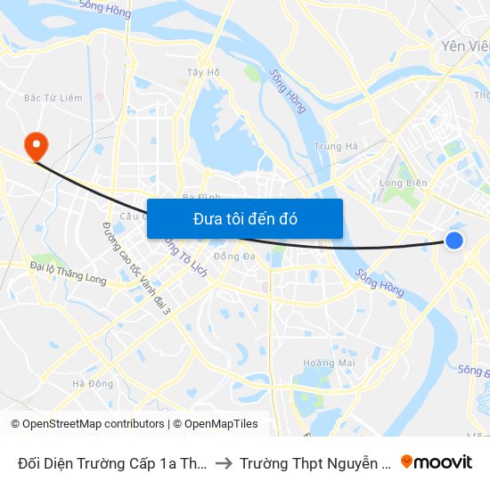 Đối Diện Trường Cấp 1a Thạch Bàn-Cổ Linh to Trường Thpt Nguyễn Thị Minh Khai map