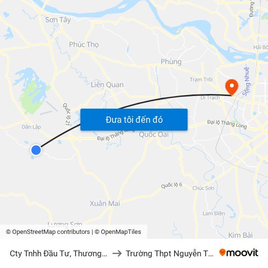 Cty Tnhh Đầu Tư, Thương Mại Gia Thái to Trường Thpt Nguyễn Thị Minh Khai map