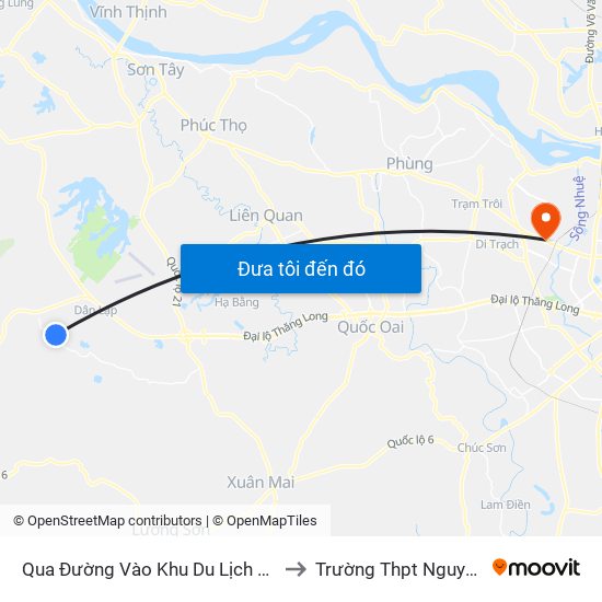 Qua Đường Vào Khu Du Lịch Thác Bạc Suối Sao 50m to Trường Thpt Nguyễn Thị Minh Khai map