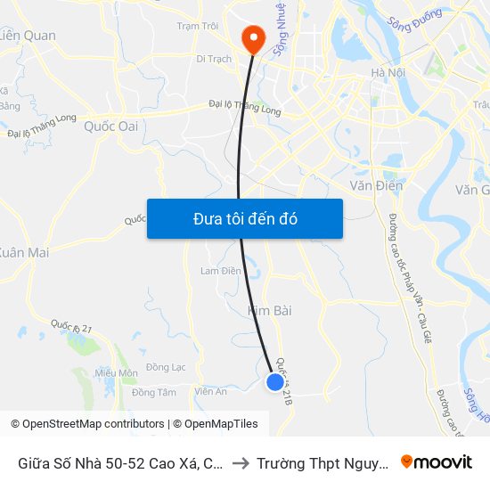 Giữa Số Nhà 50-52 Cao Xá, Cao Dương - Tỉnh Lộ 429 to Trường Thpt Nguyễn Thị Minh Khai map