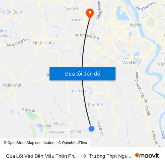 Qua Lối Vào Đền Mẫu Thôn Phú Khang 80m - Tỉnh Lộ 429 to Trường Thpt Nguyễn Thị Minh Khai map