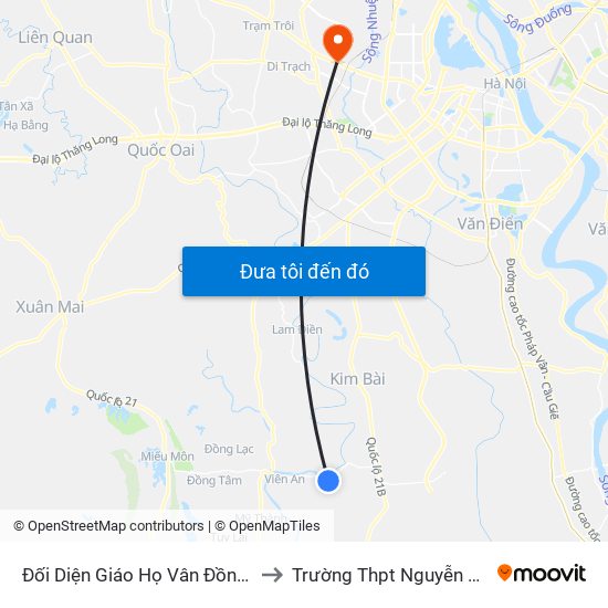 Đối Diện Giáo Họ Vân Đồng - Tỉnh Lộ 429 to Trường Thpt Nguyễn Thị Minh Khai map