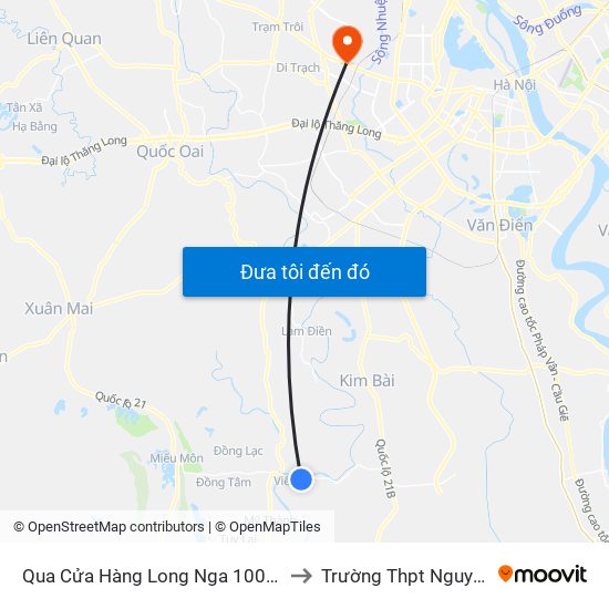 Qua Cửa Hàng Long Nga 100m, Viên An - Tỉnh Lộ 429 to Trường Thpt Nguyễn Thị Minh Khai map