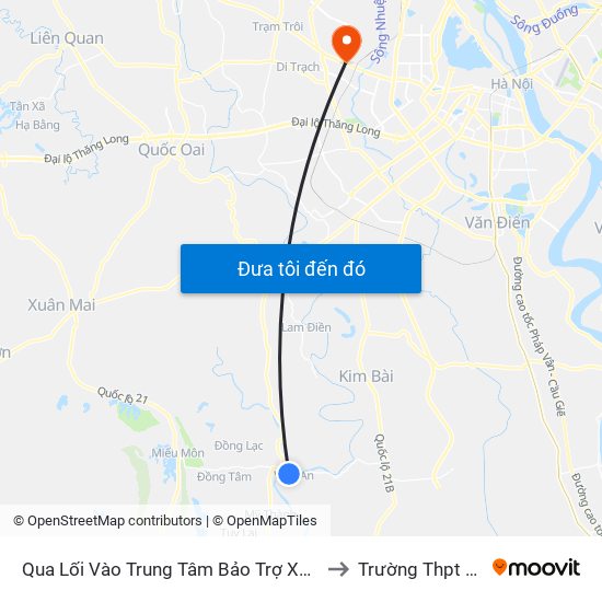 Qua Lối Vào Trung Tâm Bảo Trợ Xã Hội 50m, Xóm Trại, Thôn Phù Yên - Tỉnh Lộ 429 to Trường Thpt Nguyễn Thị Minh Khai map