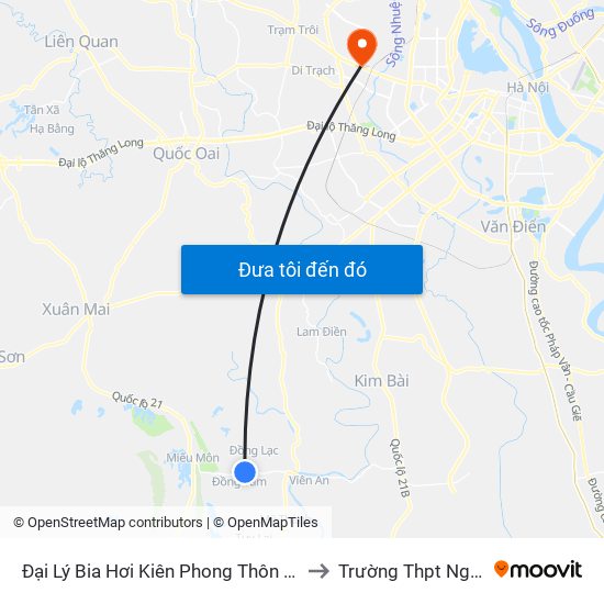 Đại Lý Bia Hơi Kiên Phong Thôn Đồng Mít, Đồng Tâm - Tỉnh Lộ 429 to Trường Thpt Nguyễn Thị Minh Khai map