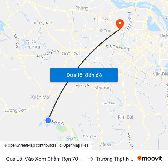 Qua Lối Vào Xóm Chằm Rọn 70m Thôn Nam Sơn - Đường Hồ Chí Minh to Trường Thpt Nguyễn Thị Minh Khai map