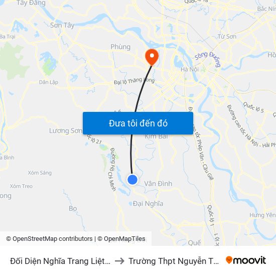 Đối Diện Nghĩa Trang Liệt Sĩ Xã An Mỹ to Trường Thpt Nguyễn Thị Minh Khai map