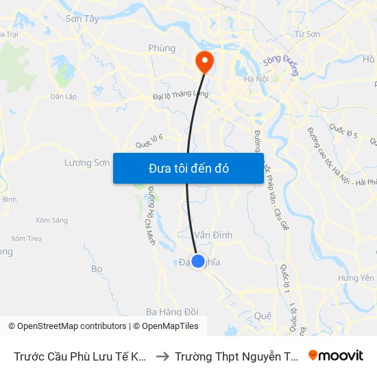 Trước Cầu Phù Lưu Tế Khoảng 200m to Trường Thpt Nguyễn Thị Minh Khai map