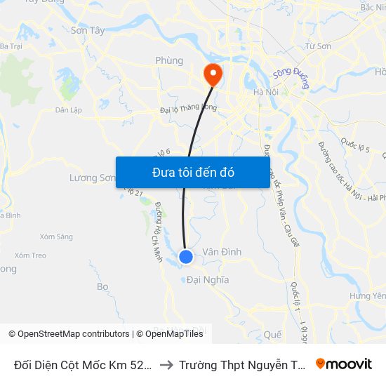 Đối Diện Cột Mốc Km 52 Tỉnh Lộ 419 to Trường Thpt Nguyễn Thị Minh Khai map