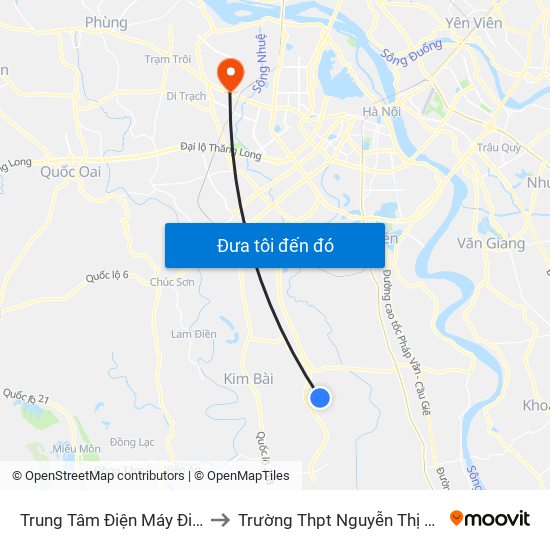 Trung Tâm Điện Máy Điền Ngân to Trường Thpt Nguyễn Thị Minh Khai map