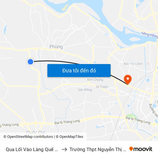 Qua Lối Vào Làng Quế Lâm 30m to Trường Thpt Nguyễn Thị Minh Khai map