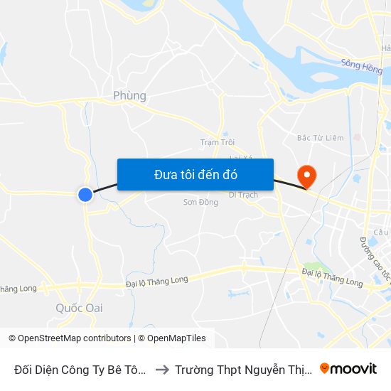 Đối Diện Công Ty Bê Tông Việt Mỹ to Trường Thpt Nguyễn Thị Minh Khai map