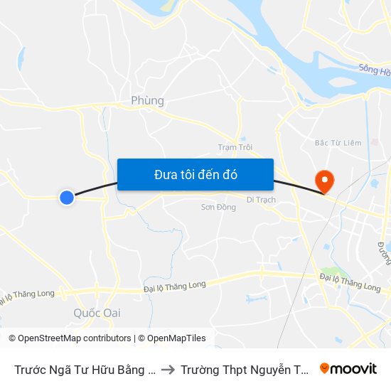 Trước Ngã Tư Hữu Bằng Di Nậu 30m to Trường Thpt Nguyễn Thị Minh Khai map