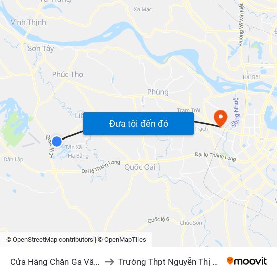 Cửa Hàng Chăn Ga Vân Thành to Trường Thpt Nguyễn Thị Minh Khai map
