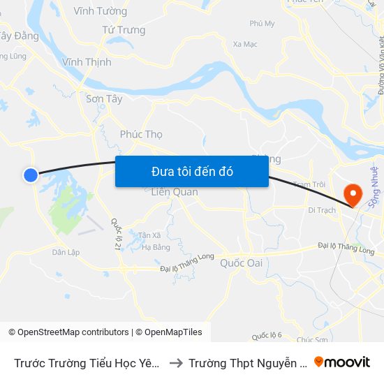 Trước Trường Tiểu Học Yên Bài Khu C, Đt87 to Trường Thpt Nguyễn Thị Minh Khai map