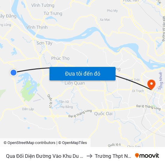 Qua Đối Diện Đường Vào Khu Du Lịch Khoang Sanh, Suối Tiên 50m, Đt87 to Trường Thpt Nguyễn Thị Minh Khai map