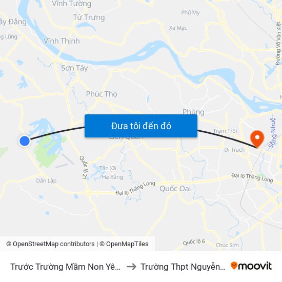 Trước Trường Mầm Non Yên Bài A 40m, Đt87 to Trường Thpt Nguyễn Thị Minh Khai map