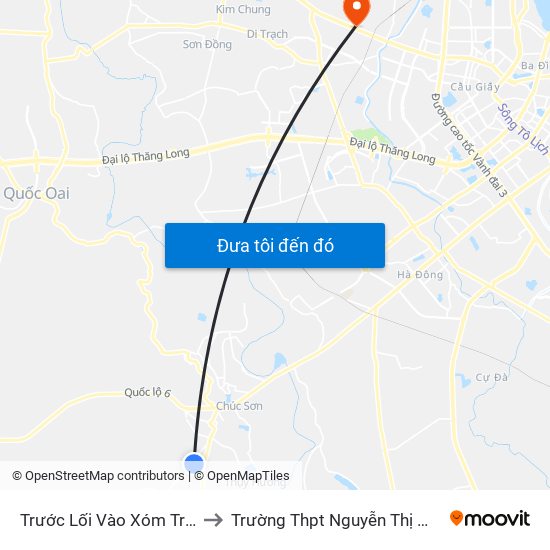 Trước Lối Vào Xóm Trại 50m to Trường Thpt Nguyễn Thị Minh Khai map