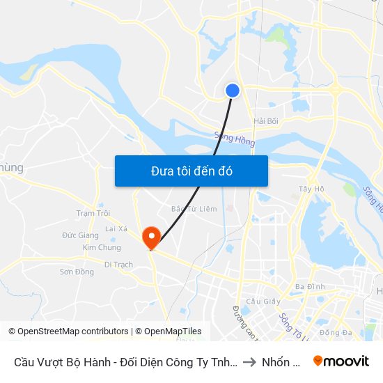Cầu Vượt Bộ Hành - Đối Diện Công Ty Tnhh Sato to Nhổn City map