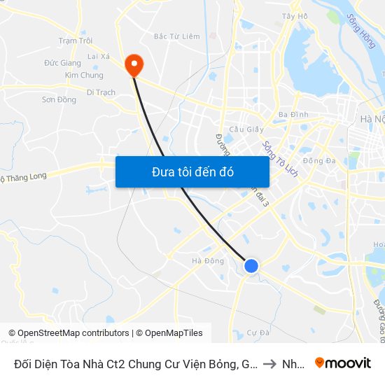 Đối Diện Tòa Nhà Ct2 Chung Cư Viện Bỏng, Gần Ngã Ba Yên Xá - Phùng Hưng (Hà Đông) to Nhổn City map