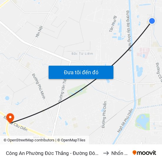 Công An Phường Đức Thắng - Đường Đông Ngạc to Nhổn City map