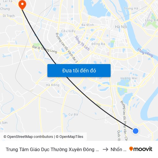 Trung Tâm Giáo Dục Thường Xuyên Đông Mỹ - Ngũ Hiệp to Nhổn City map