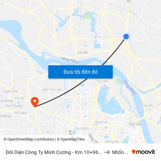 Đối Diện Công Ty Minh Cường - Km 10+960 Quốc Lộ 3 to Nhổn City map