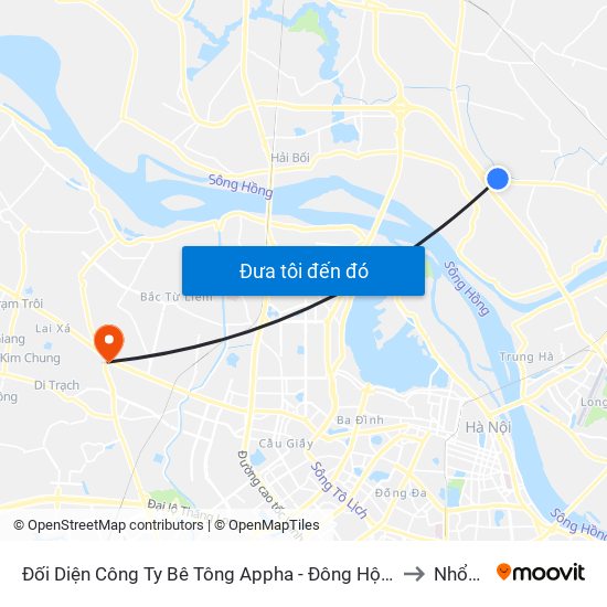 Đối Diện Công Ty Bê Tông Appha - Đông Hội  - Km 6+650 Quốc Lộ 3 to Nhổn City map