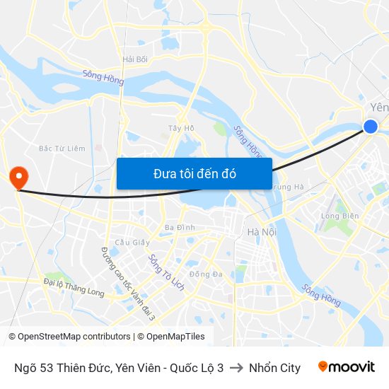Ngõ 53 Thiên Đức, Yên Viên - Quốc Lộ 3 to Nhổn City map