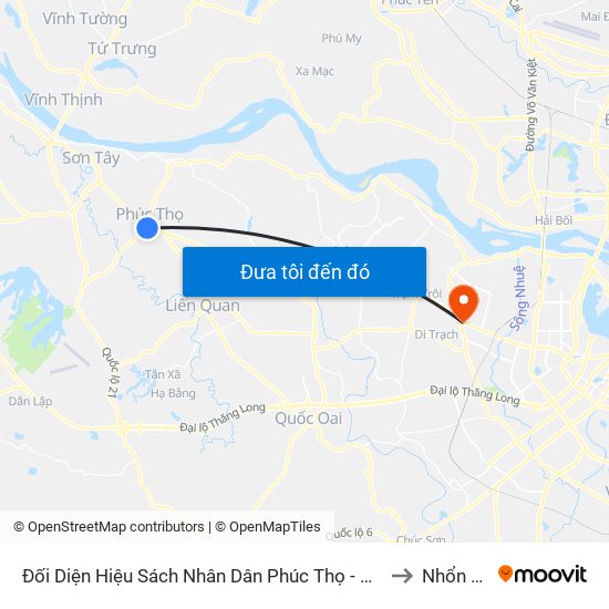 Đối Diện Hiệu Sách Nhân Dân Phúc Thọ - Quốc Lộ 32 to Nhổn City map