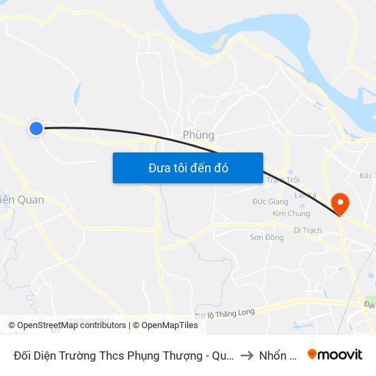 Đối Diện Trường Thcs Phụng Thượng - Quốc Lộ 32 to Nhổn City map