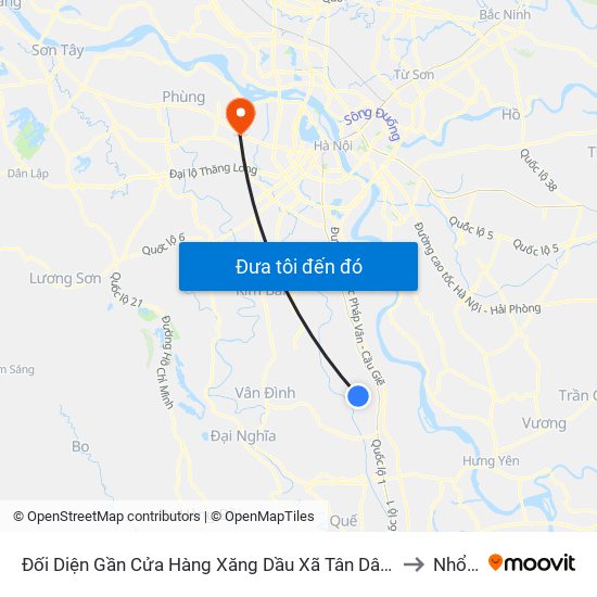 Đối Diện Gần Cửa Hàng Xăng Dầu Xã Tân Dân - Đường Trục Huyện Thao Chính to Nhổn City map