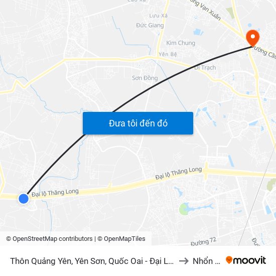 Thôn Quảng Yên, Yên Sơn, Quốc Oai - Đại Lộ Thăng Long to Nhổn City map