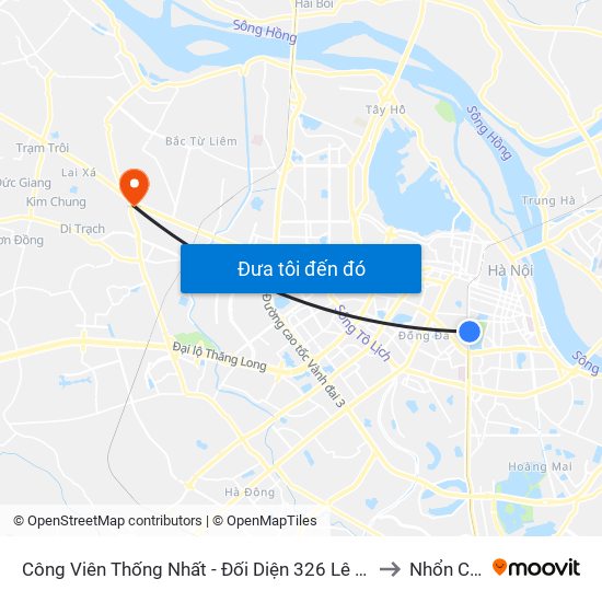 Công Viên Thống Nhất - Đối Diện 326 Lê Duẩn to Nhổn City map