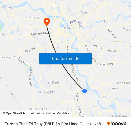 Trường Thcs Tri Thủy (Đối Diện Cừa Hàng Gas Thịnh Thơm) - Dt428 to Nhổn City map