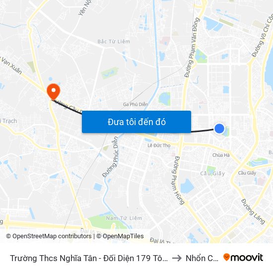 Trường Thcs Nghĩa Tân - Đối Diện 179 Tô Hiệu to Nhổn City map