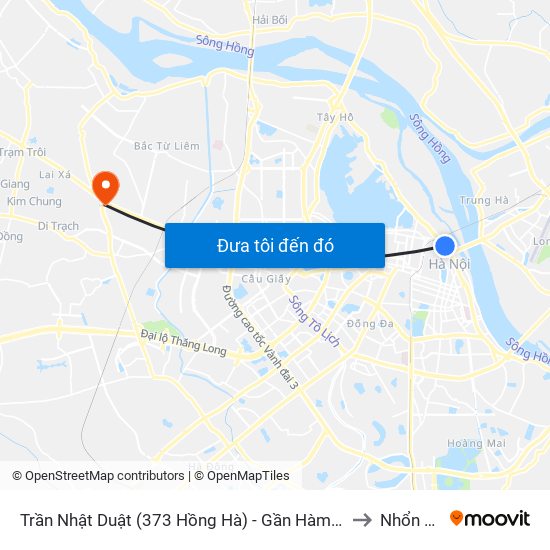 Trần Nhật Duật (373 Hồng Hà) - Gần Hàm Tử Quan to Nhổn City map