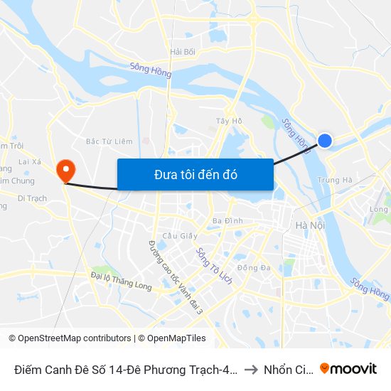 Điếm Canh Đê Số 14-Đê Phương Trạch-406 to Nhổn City map