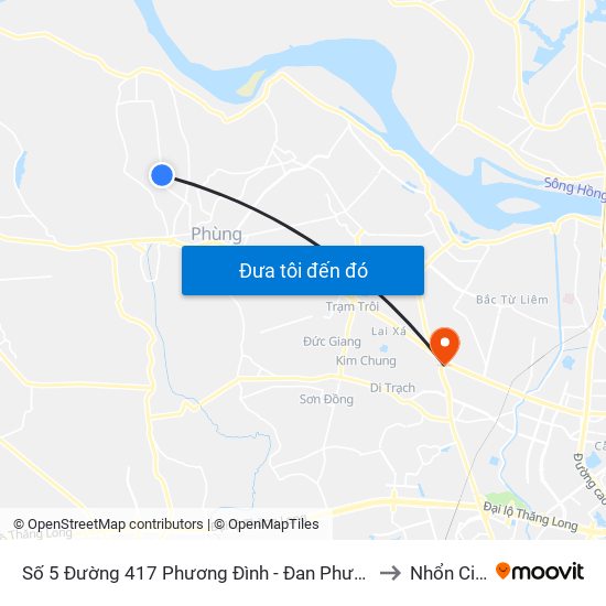 Số 5 Đường 417 Phương Đình - Đan Phượng to Nhổn City map