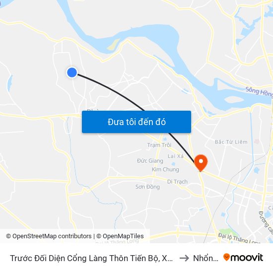 Trước Đối Diện Cổng Làng Thôn Tiến Bộ, Xóm Cực Nam 20m to Nhổn City map