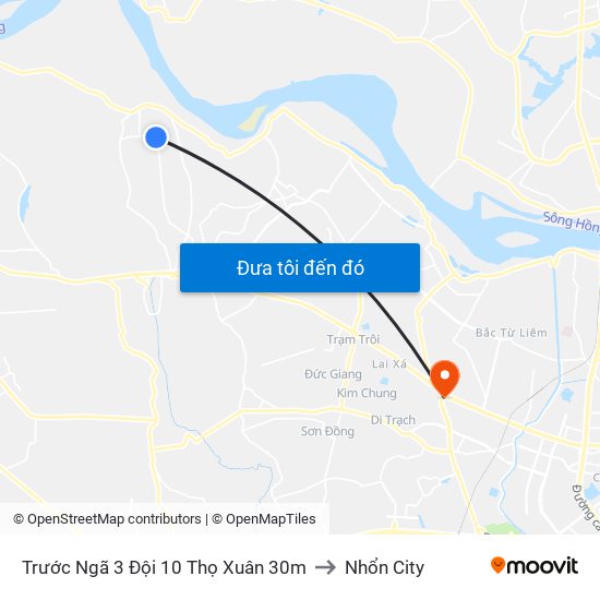 Trước Ngã 3 Đội 10 Thọ Xuân 30m to Nhổn City map