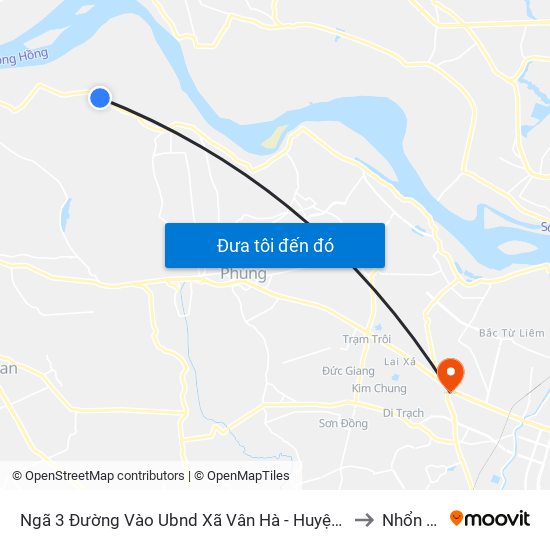 Ngã 3 Đường Vào Ubnd Xã Vân Hà - Huyện Phúc Thọ to Nhổn City map