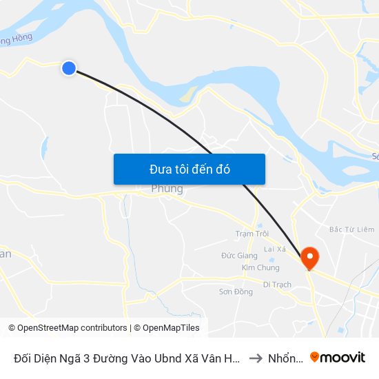 Đối Diện Ngã 3 Đường Vào Ubnd Xã Vân Hà - Huyện Phúc Thọ to Nhổn City map