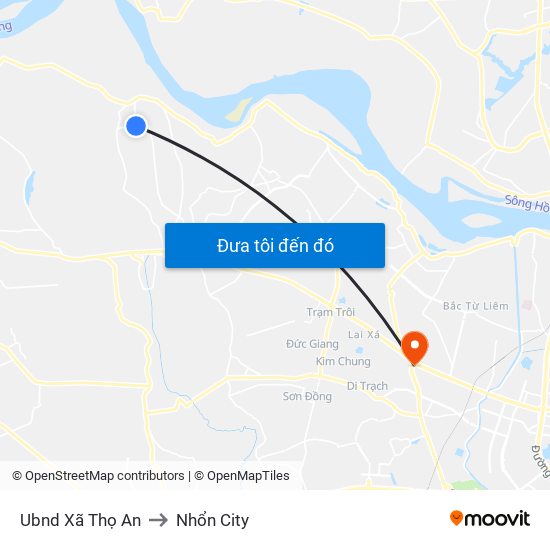 Ubnd Xã Thọ An to Nhổn City map