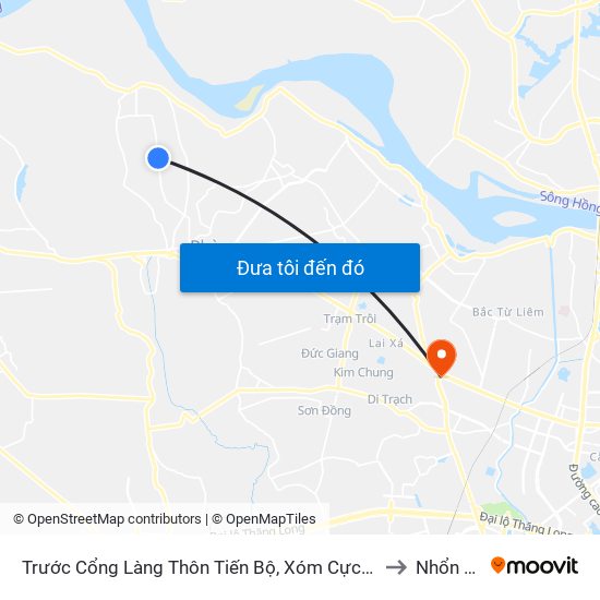 Trước Cổng Làng Thôn Tiến Bộ, Xóm Cực Nam 10m to Nhổn City map