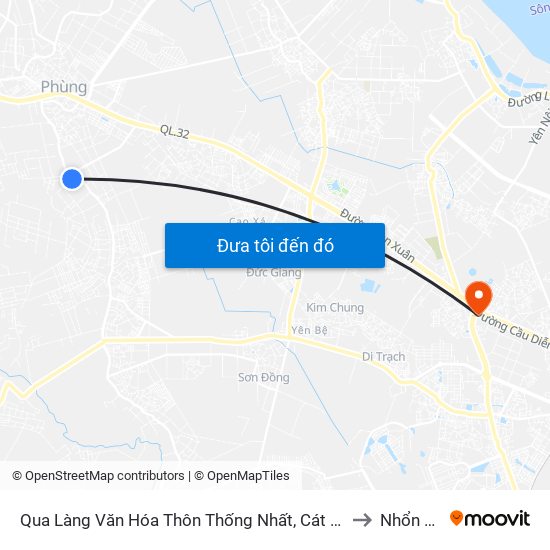 Qua Làng Văn Hóa Thôn Thống Nhất, Cát Quế 40m to Nhổn City map