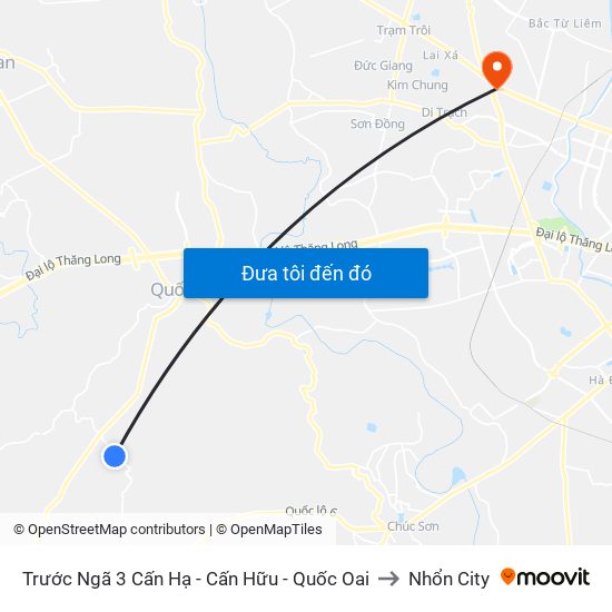 Trước Ngã 3 Cấn Hạ - Cấn Hữu - Quốc Oai to Nhổn City map