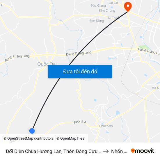 Đối Diện Chùa Hương Lan, Thôn Đông Cựu, Đông Sơn to Nhổn City map